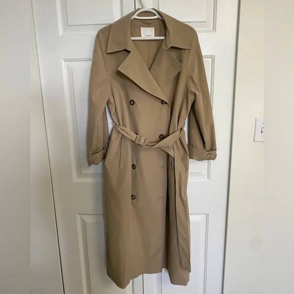 H&m Double Breasted Trench Hm Trenchcoat Beige Buy Trench Coat